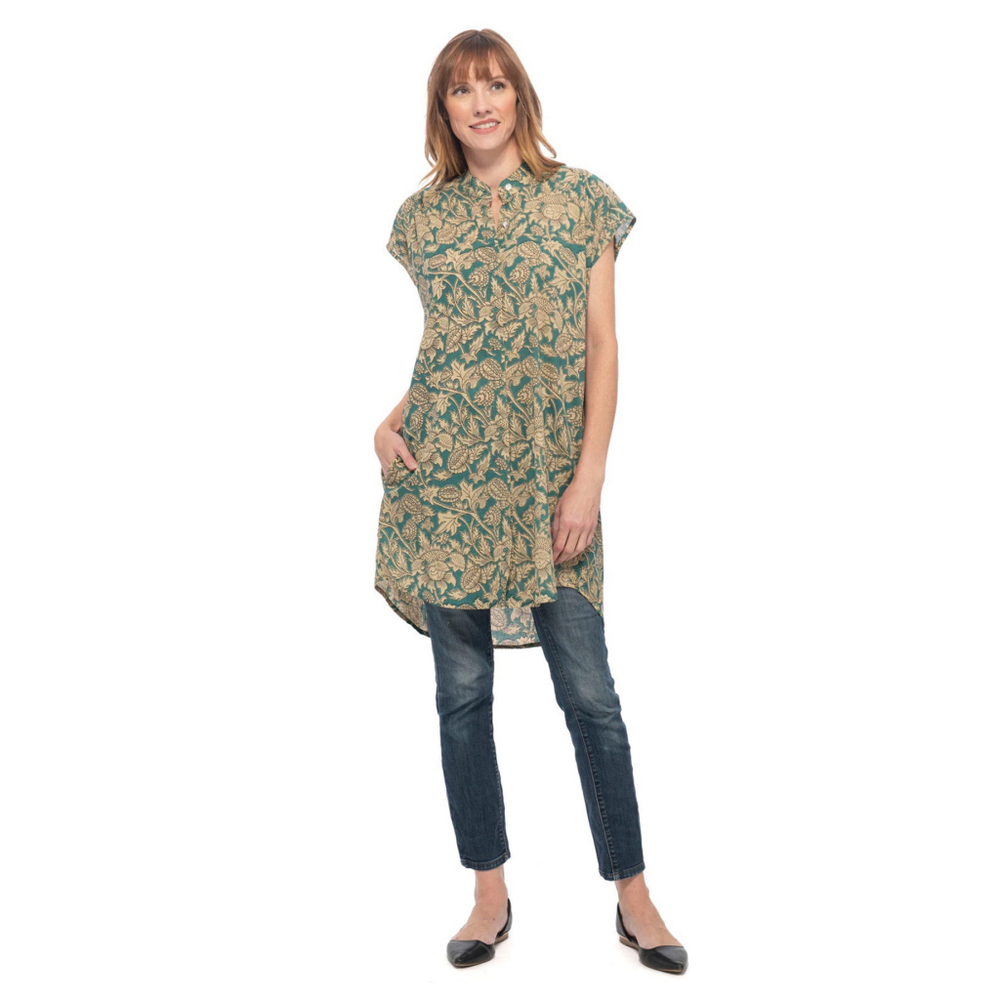 NWOT Alchemy Chelsea Tunic Top Artisan 100% Organic Cotton Oversized Breezy